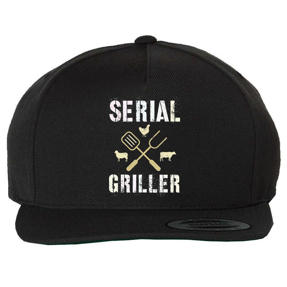 Pitmaster Grilling Serial Griller Pit Grandpa Brisket Patio Wool Snapback Cap