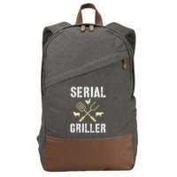 Pitmaster Grilling Serial Griller Pit Grandpa Brisket Patio Cotton Canvas Backpack
