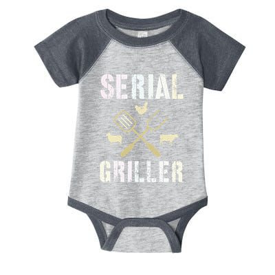 Pitmaster Grilling Serial Griller Pit Grandpa Brisket Patio Infant Baby Jersey Bodysuit