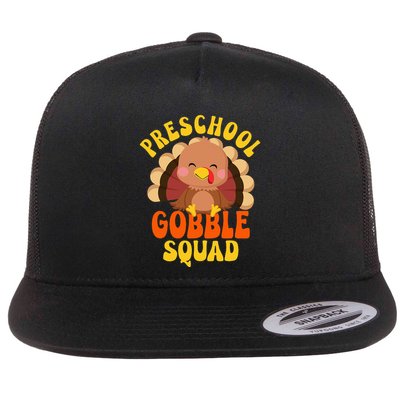 Preschool Gobble Squad Turkey Happy Thanksgiving Flatbill Hat