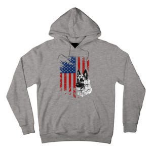 Patriotic German Shepherd USA American Flag Dog Pet Tall Hoodie