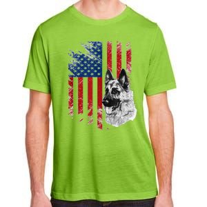 Patriotic German Shepherd Usa American Flag Dog Pet Tank Top Adult ChromaSoft Performance T-Shirt