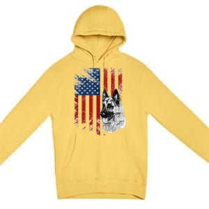 Patriotic German Shepherd Usa American Flag Dog Pet Tank Top Premium Pullover Hoodie