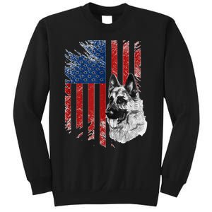 Patriotic German Shepherd Usa American Flag Dog Pet Tank Top Sweatshirt