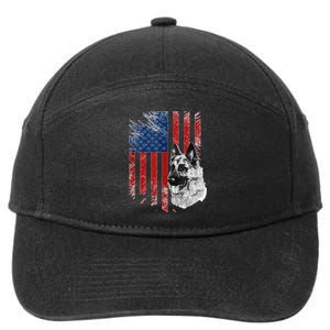 Patriotic German Shepherd Usa American Flag Dog Pet Tank Top 7-Panel Snapback Hat