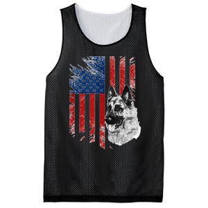 Patriotic German Shepherd Usa American Flag Dog Pet Tank Top Mesh Reversible Basketball Jersey Tank