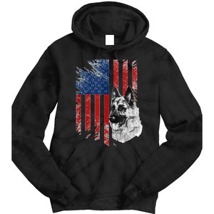 Patriotic German Shepherd Usa American Flag Dog Pet Tank Top Tie Dye Hoodie