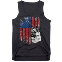 Patriotic German Shepherd Usa American Flag Dog Pet Tank Top Tank Top