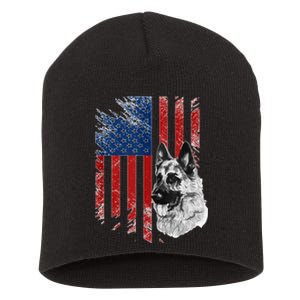 Patriotic German Shepherd Usa American Flag Dog Pet Tank Top Short Acrylic Beanie