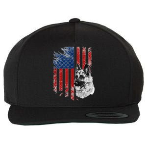 Patriotic German Shepherd Usa American Flag Dog Pet Tank Top Wool Snapback Cap