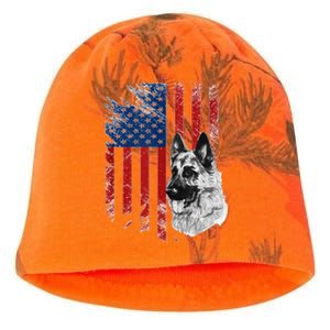 Patriotic German Shepherd Usa American Flag Dog Pet Tank Top Kati - Camo Knit Beanie