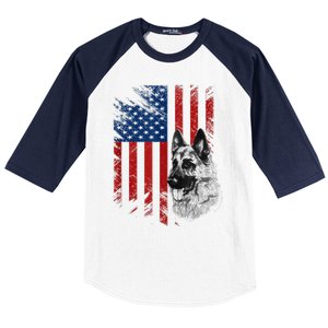 Patriotic German Shepherd Usa American Flag Dog Pet Tank Top Baseball Sleeve Shirt