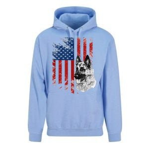 Patriotic German Shepherd Usa American Flag Dog Pet Tank Top Unisex Surf Hoodie