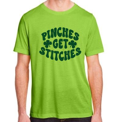 Pinches Get Stitches Funny St Patrick's Day Adult ChromaSoft Performance T-Shirt