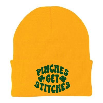 Pinches Get Stitches Funny St Patrick's Day Knit Cap Winter Beanie