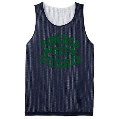 Pinches Get Stitches Funny St Patrick's Day Mesh Reversible Basketball Jersey Tank