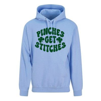 Pinches Get Stitches Funny St Patrick's Day Unisex Surf Hoodie