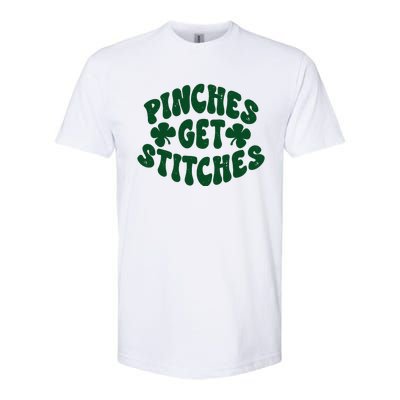 Pinches Get Stitches Funny St Patrick's Day Softstyle CVC T-Shirt