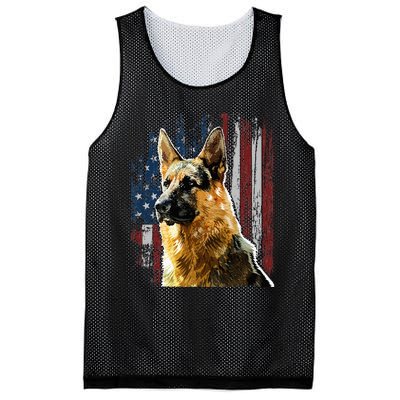 Patriotic German Shepherd American Flag Dog Gift Men Women Mesh Reversible Basketball Jersey Tank