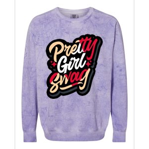 Pretty Girl Swag Cool Swag Team Matching Gift Idea Matching Sneaker Colorblast Crewneck Sweatshirt