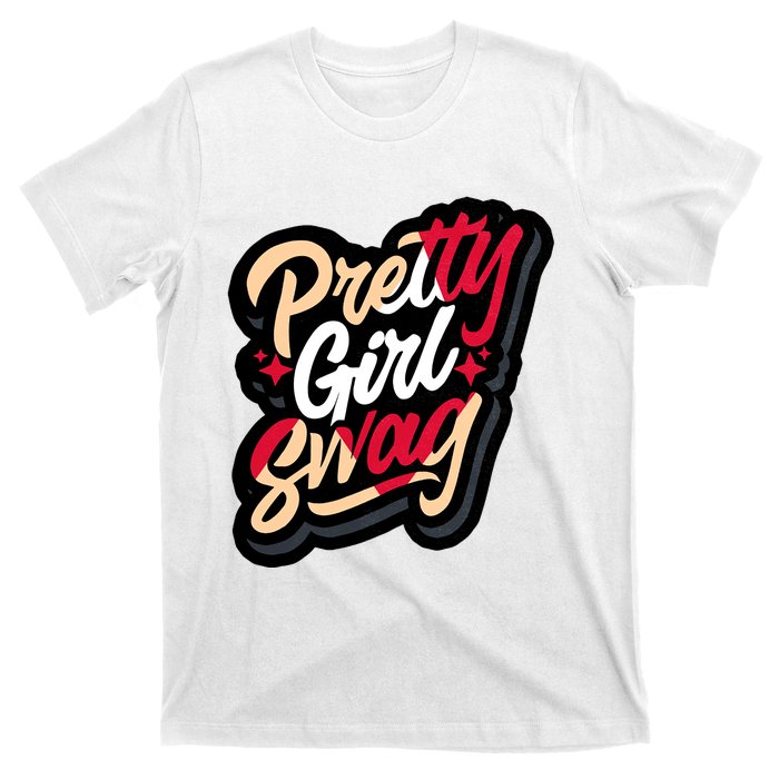 Pretty Girl Swag Cool Swag Team Matching Gift Idea Matching Sneaker T-Shirt