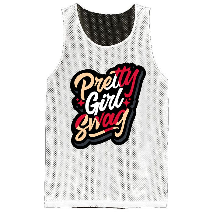 Pretty Girl Swag Cool Swag Team Matching Gift Idea Matching Sneaker Mesh Reversible Basketball Jersey Tank