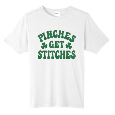 Pinches Get Stitches Shamrock Funny St. Patrick's Day Tall Fusion ChromaSoft Performance T-Shirt