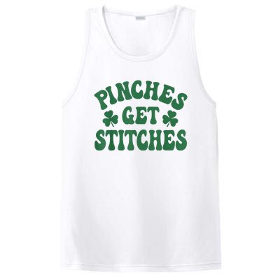 Pinches Get Stitches Shamrock Funny St. Patrick's Day PosiCharge Competitor Tank