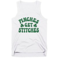 Pinches Get Stitches Shamrock Funny St. Patrick's Day Tank Top