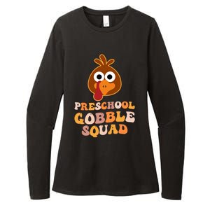 Preschool Gobble Squad Turkey Happy Thanksgiving Gift Womens CVC Long Sleeve Shirt