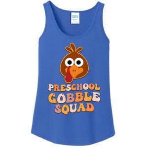 Preschool Gobble Squad Turkey Happy Thanksgiving Gift Ladies Essential Tank