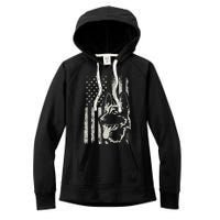 Patriotic German Shepherd AMERICAN FLAG 4th Of July Shepherd Women's Fleece Hoodie