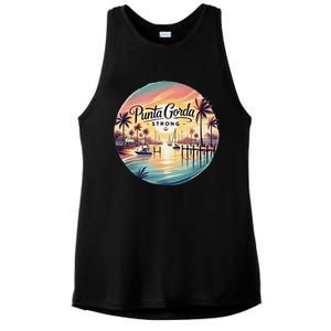 Punta Gorda Strong Milton Relief Ladies PosiCharge Tri-Blend Wicking Tank