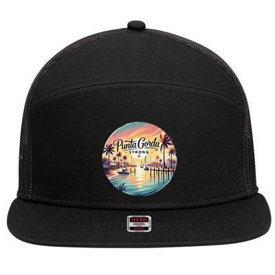Punta Gorda Strong Milton Relief 7 Panel Mesh Trucker Snapback Hat