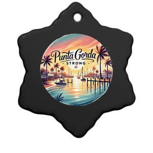 Punta Gorda Strong Milton Relief Ceramic Star Ornament