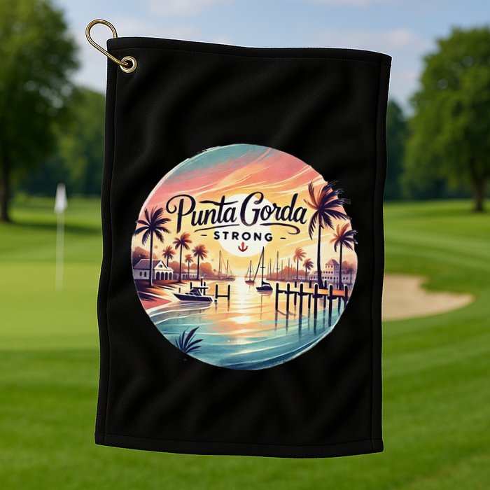 Punta Gorda Strong Milton Relief Golf Towel