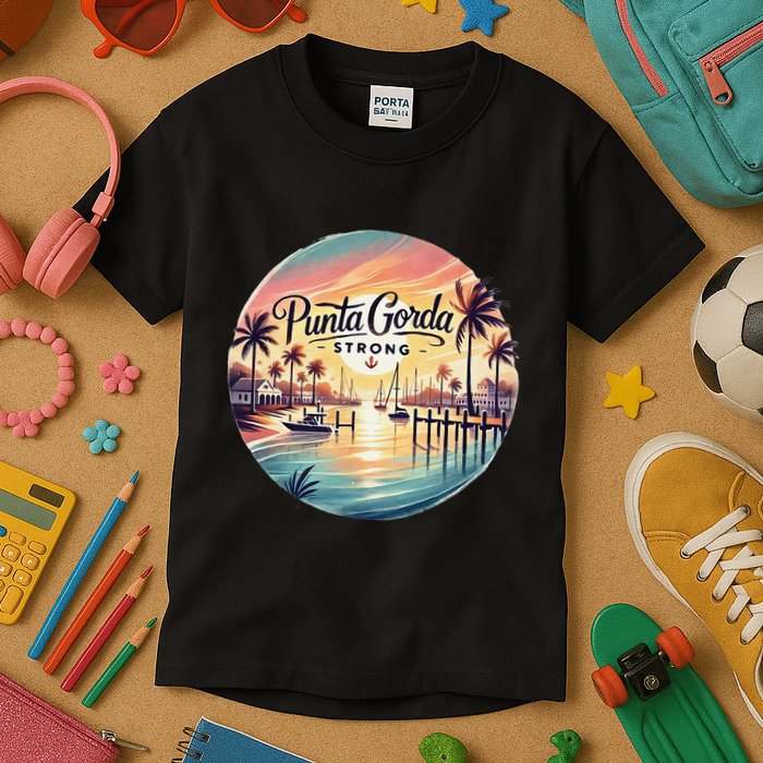Punta Gorda Strong Milton Relief Kids T-Shirt