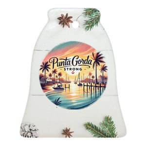 Punta Gorda Strong Milton Relief Ceramic Bell Ornament