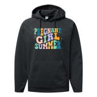 Pregnant Girl Summer Retro Pregnant Girl Performance Fleece Hoodie