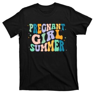 Pregnant Girl Summer Retro Pregnant Girl T-Shirt