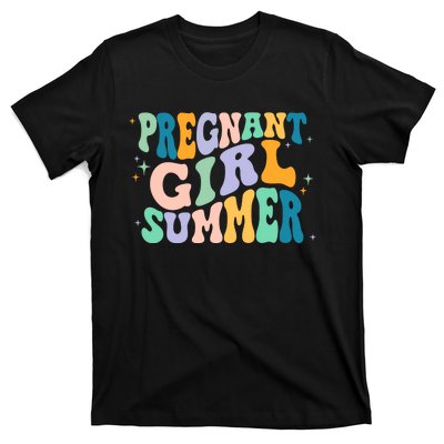 Pregnant Girl Summer Retro Pregnant Girl T-Shirt