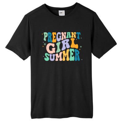 Pregnant Girl Summer Retro Pregnant Girl Tall Fusion ChromaSoft Performance T-Shirt