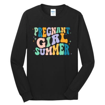 Pregnant Girl Summer Retro Pregnant Girl Tall Long Sleeve T-Shirt