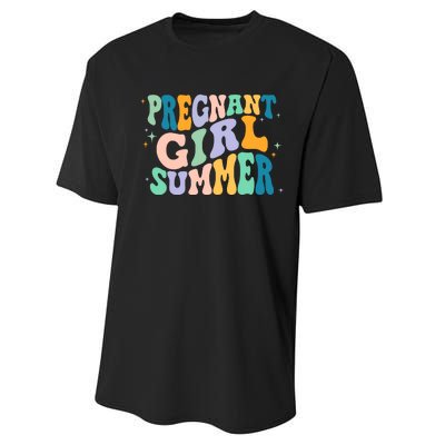 Pregnant Girl Summer Retro Pregnant Girl Performance Sprint T-Shirt