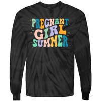 Pregnant Girl Summer Retro Pregnant Girl Tie-Dye Long Sleeve Shirt