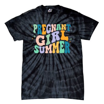 Pregnant Girl Summer Retro Pregnant Girl Tie-Dye T-Shirt