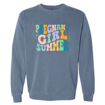 Pregnant Girl Summer Retro Pregnant Girl Garment-Dyed Sweatshirt