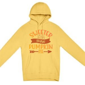 Pumpkin Gift Sweeter Than Pumpkin Pie Great Gift Premium Pullover Hoodie