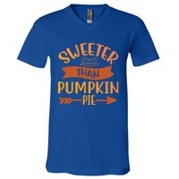 Pumpkin Gift Sweeter Than Pumpkin Pie Great Gift V-Neck T-Shirt