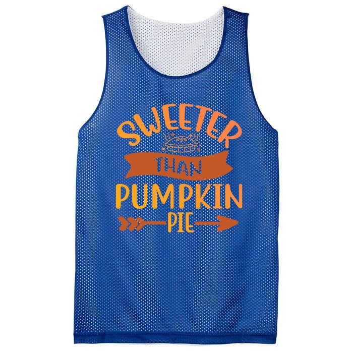 Pumpkin Gift Sweeter Than Pumpkin Pie Great Gift Mesh Reversible Basketball Jersey Tank